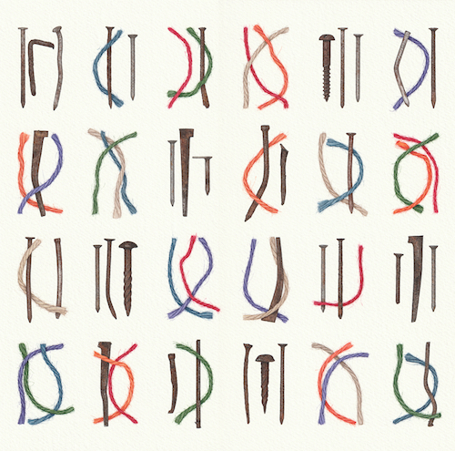 Glyph 1 (28 x 38 cm) water colour